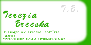 terezia brecska business card